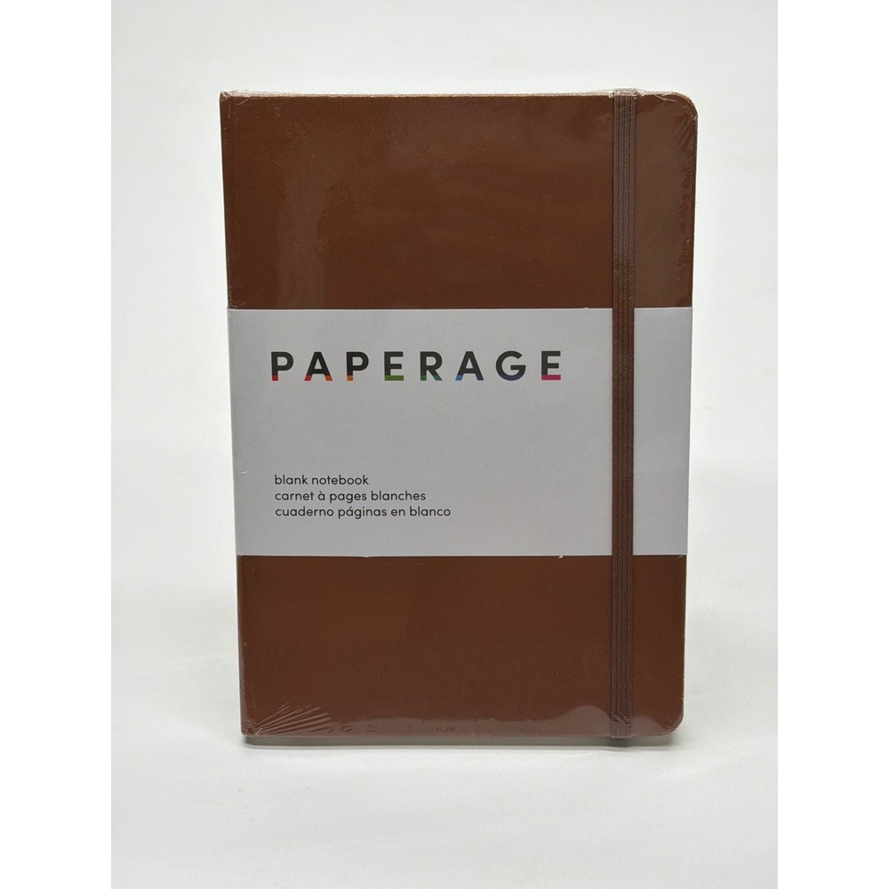 Paperage Blank Notebook Brown Hardcover 160‎ Pages 100gsm 5.6x8 inch 88715 NEW
